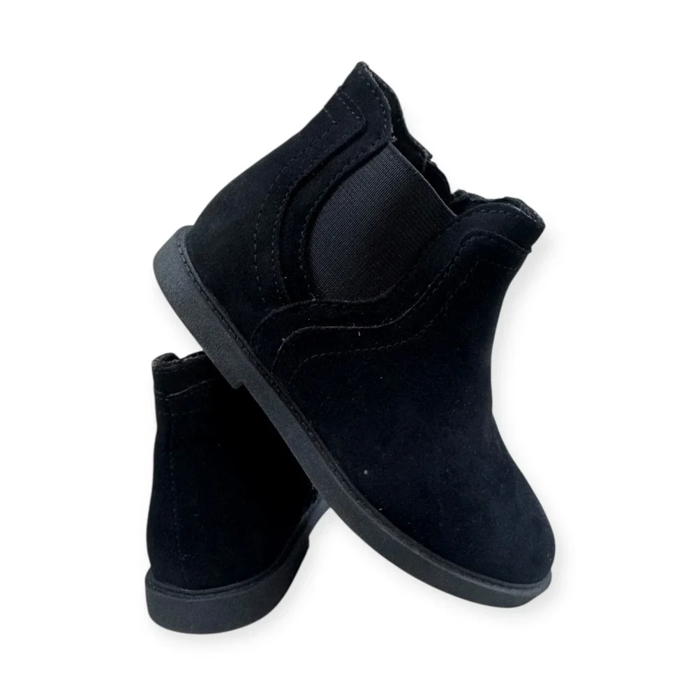 Tucker + Tate Girls Black Suede Chelsea Booties - Size 10